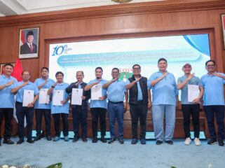 Gubernur Banten Andra seusai menghadiri peringatan Hari Ulang Tahun (HUT) Ke-10 Bank Banten di Gedung Negara Provinsi Banten, Kota Serang. Foto: Ist 