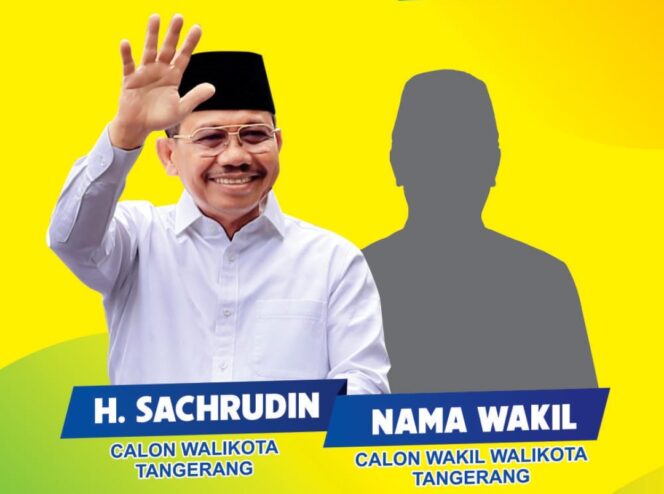 
 Bakal Calon Wali Kota Tangerang Sachrudin dan Sosok Bayangan yang Bakal Menjadi Calon Pendampingnya. Foto: ist