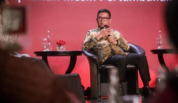 Gubernur Banten Andra Soni saat menjadi narasumber dalam acara Regional Forum 2025 yang bertajuk 