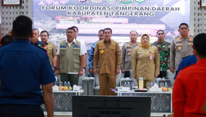 
 Rapat Forum Koordinasi Pimpiman Daerah (Forkopimda) Kabupaten Tangerang di Aula Pendopo Bupati Tangerang. Foto: ist